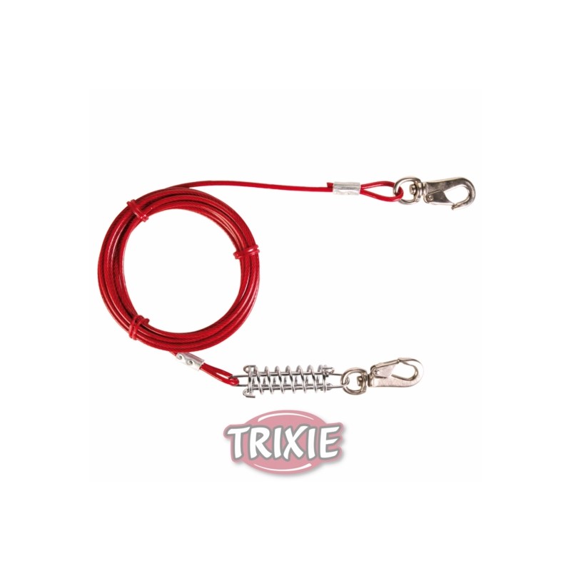 Cable plastificado con muelle Rojo