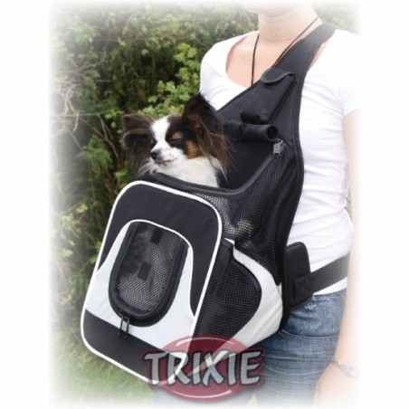 Mochila frontal Savina Nylon Negro/Gris