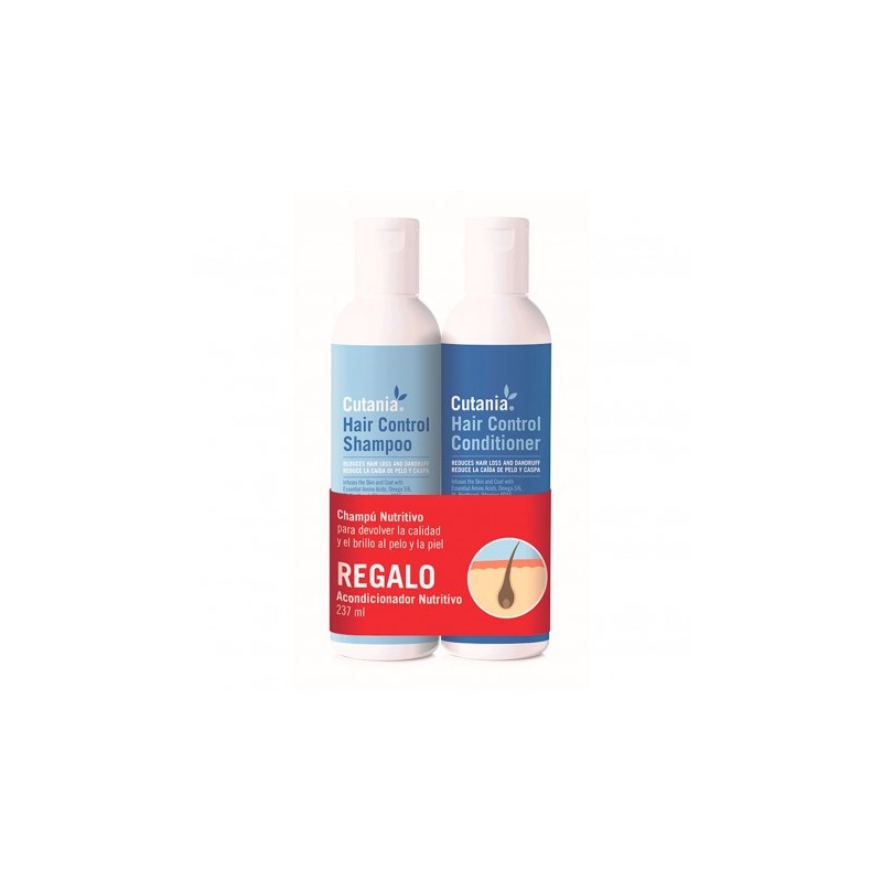 CUTANIA® HairControl Pack 236 ml - Champú + Acondicionador de Regalo