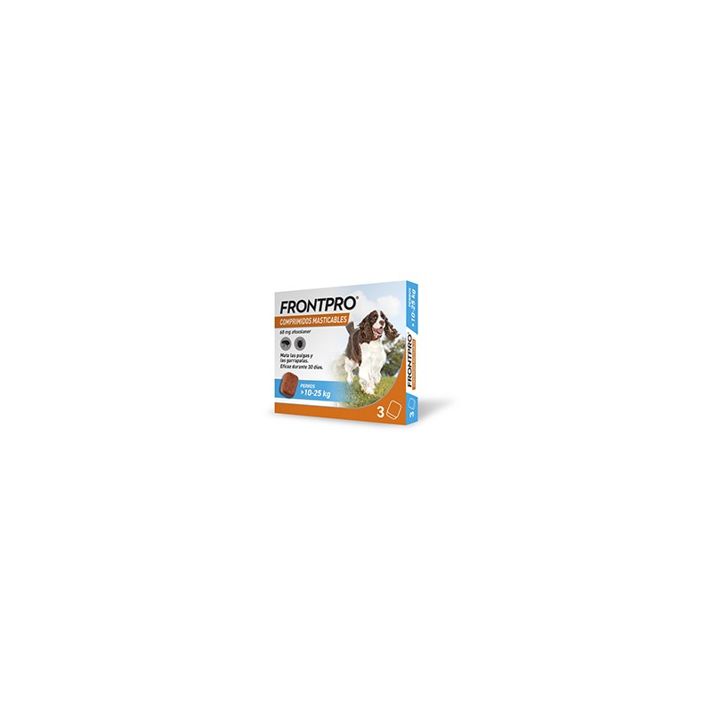 Frontpro Antiparásitos masticables de 10 a 25kgs (3 comprimidos)