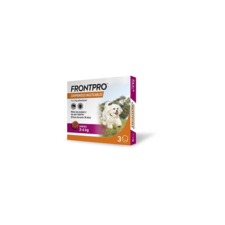 Frontpro Antiparásitos masticables de 2 a 4kgs (3 comprimidos)