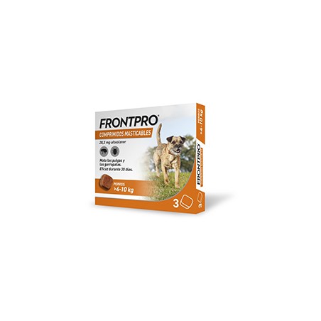 Frontpro Antiparásitos masticables de 4 a 10kgs (3 comprimidos)