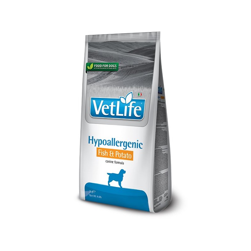 VETLIFE DOG HYPO PESCADO Y PATATA 12KG