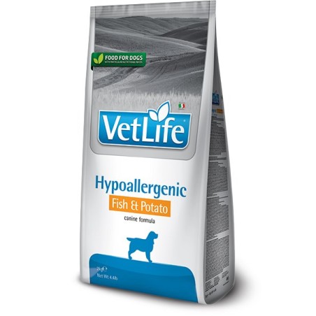 VETLIFE DOG HYPO PESCADO Y PATATA 12KG