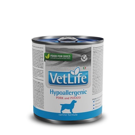 VETLIFE DOG HYPO CERDO Y PATATA 6 LATAS DE 300GRS