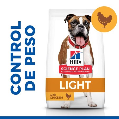 Hill's™ Science Plan™ LIGHT MEDIUM ALIMENTO PARA PERROS ADULTOS con POLLO 14kgs