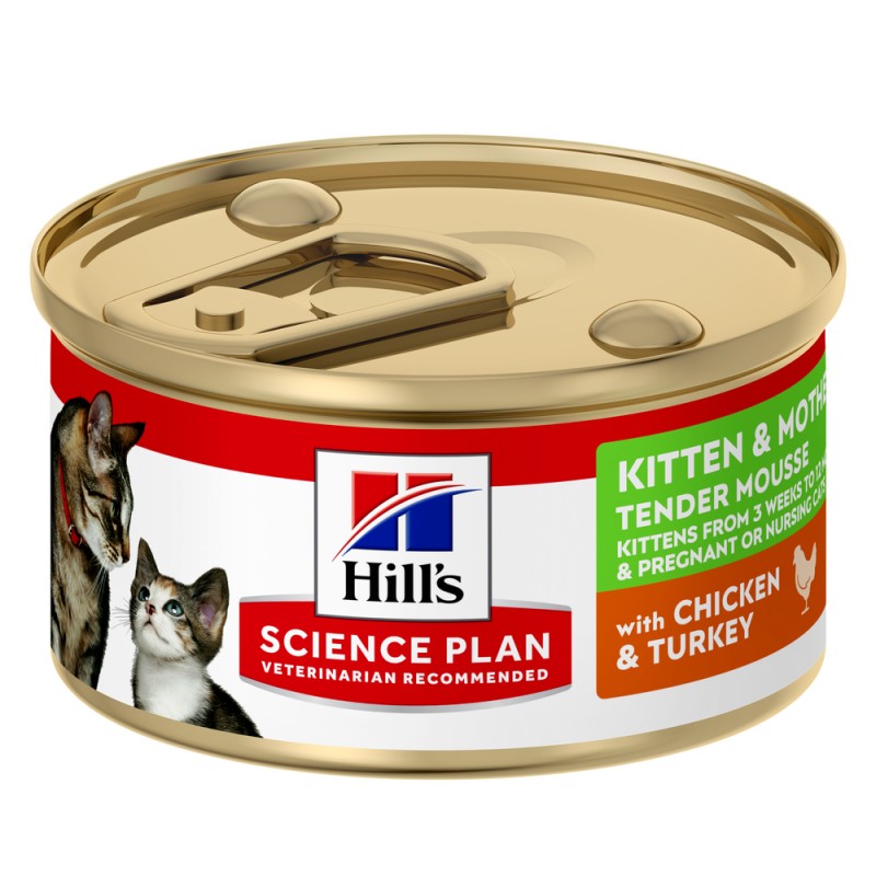 Hills SP Feline Kitten 1st Nutrition con Pollo y Pavo Mousse (lata) 85grs Hills SP Feline Kitten 1st Nutrition con Pollo y Pavo Mousse (lata) 85grs