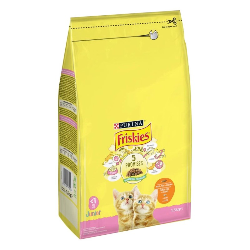 FRISKIES Junior con Pollo, Leche y Verduras añadidas