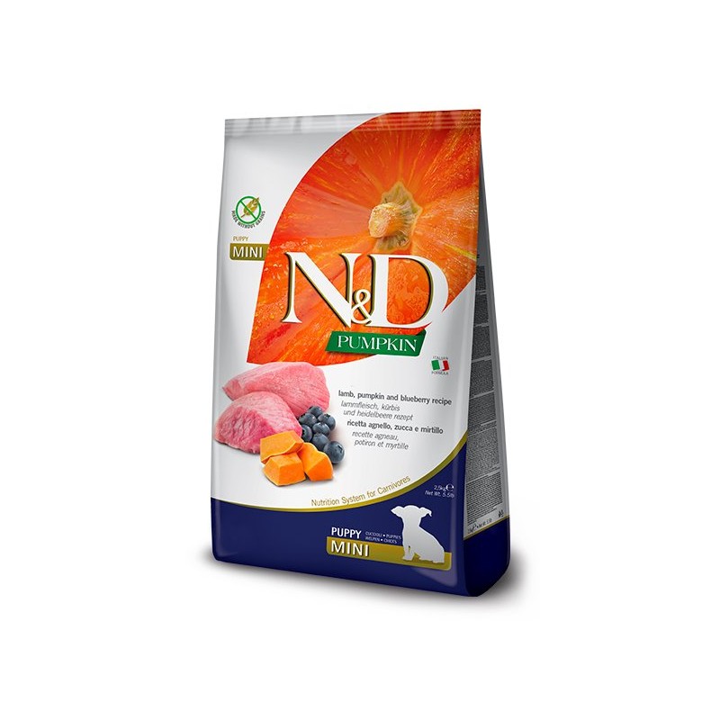 N&D PUMPKIN PUPPY MINI CORDERO 2,5KG