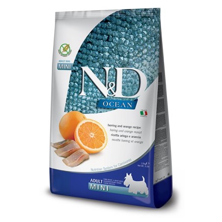 N&D OCEAN DOG MINI ARENQUE,NARANJA 7KG