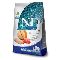 N&D OCEAN DOG MED/MAX BACALAO,PUMPKIN 12KG