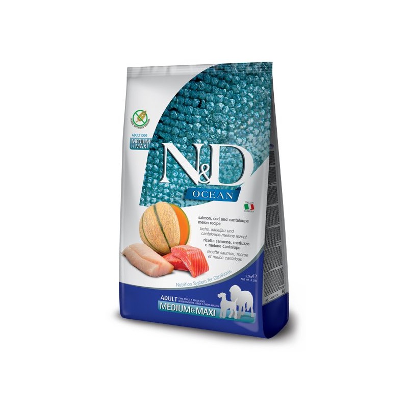 N&D OCEAN DOG MED/MAX BACALAO,PUMPKIN 12KG N&D OCEAN DOG MED/MAX BACALAO,PUMPKIN 12KG