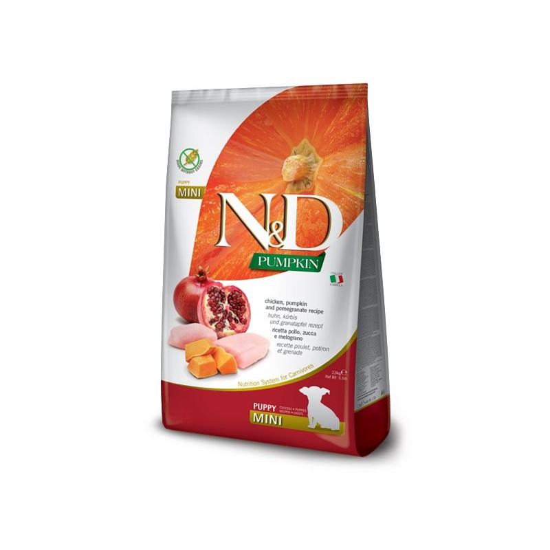 N&D PUMPKIN PUPPY MINI POLLO,GRANADA 2,5KG N&D PUMPKIN PUPPY MINI POLLO,GRANADA 2,5KG