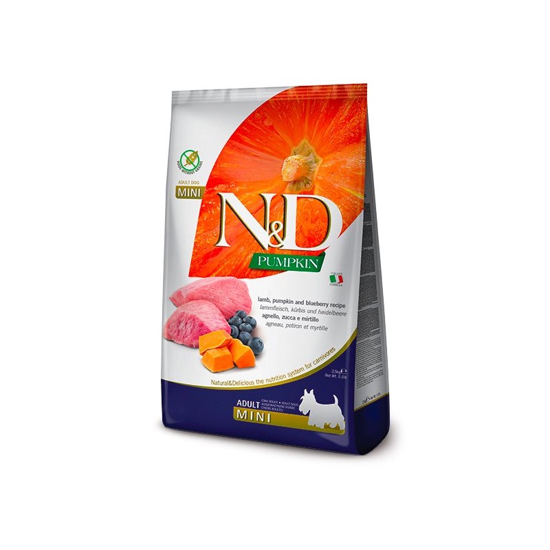 N&D PUMPKIN DOG MINI CORDERO 2,5KG