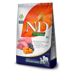 N&D PUMPKIN DOG MED/MAXI CORDERO 12KG