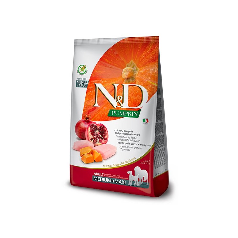 N&D PUMPKIN DOG MED/MAXI POLLO 2,5KG N&D PUMPKIN DOG MED/MAXI POLLO 2,5KG