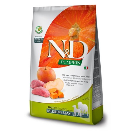 N&D PUMPKIN DOG MED/MAXI JABALI 12KG
