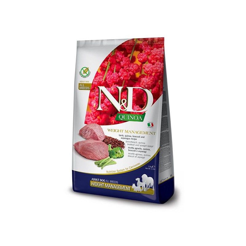 N&D QUINOA DOG WEIGHT MANAGEMENT 2,5KG N&D QUINOA DOG WEIGHT MANAGEMENT 2,5KG