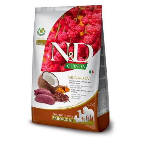 N&D QUINOA DOG SKIN COAT VENADO 7KG
