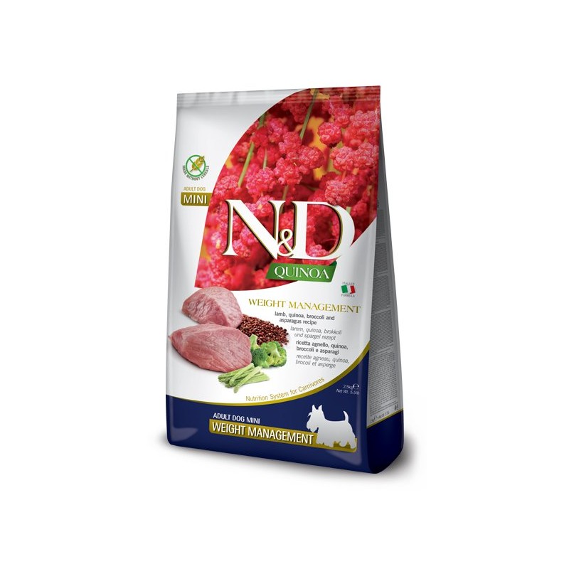 N&D QUINOA DOG MINI WEIGHT MANAGEMEN 2,5KG N&D QUINOA DOG MINI WEIGHT MANAGEMEN 2,5KG