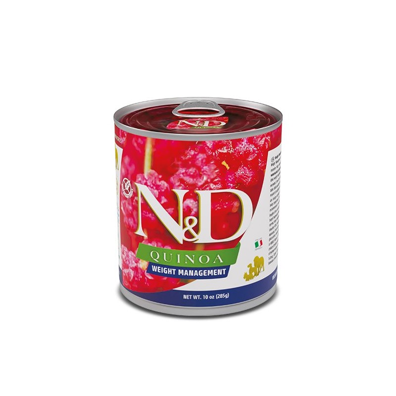 N&D QUINOA DOG WEIGHT MANAGEMENT 6 LATAS X285G N&D QUINOA DOG WEIGHT MANAGEMENT 6 LATAS X285G