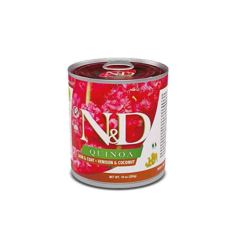 N&D QUINOA DOG SKIN&COAT VENADO 6 LATAS DE 285G N&D QUINOA DOG SKIN&COAT VENADO 6 LATAS DE 285G