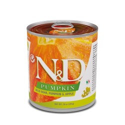 N&D PUMPKIN DOG JABALI,MANZANA 6 LATAS DE 285G
