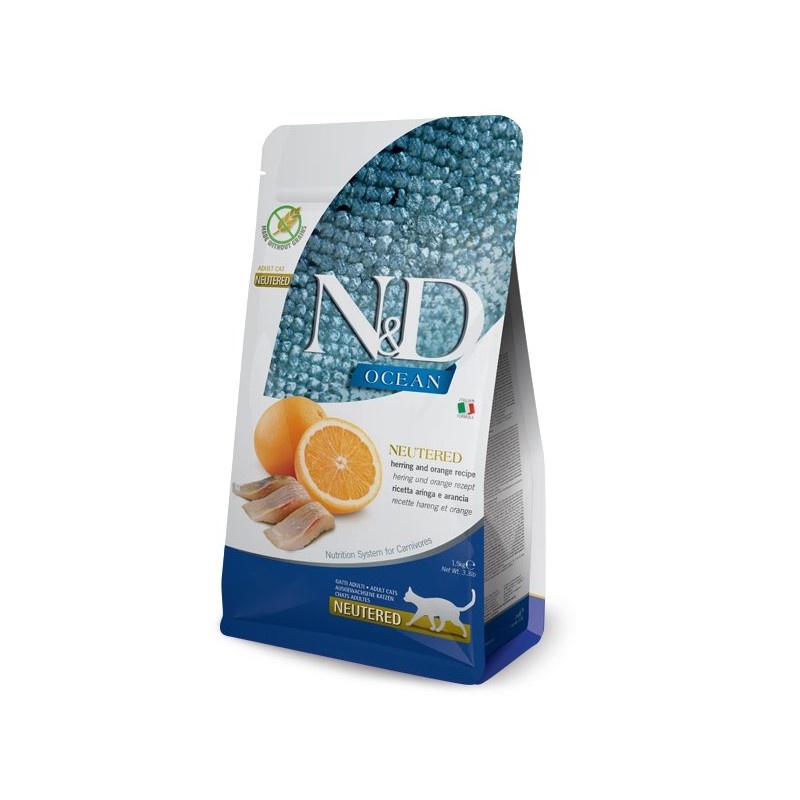 N&D OCEAN CAT NEUTERED ARENQUE 5KG N&D OCEAN CAT NEUTERED ARENQUE 5KG