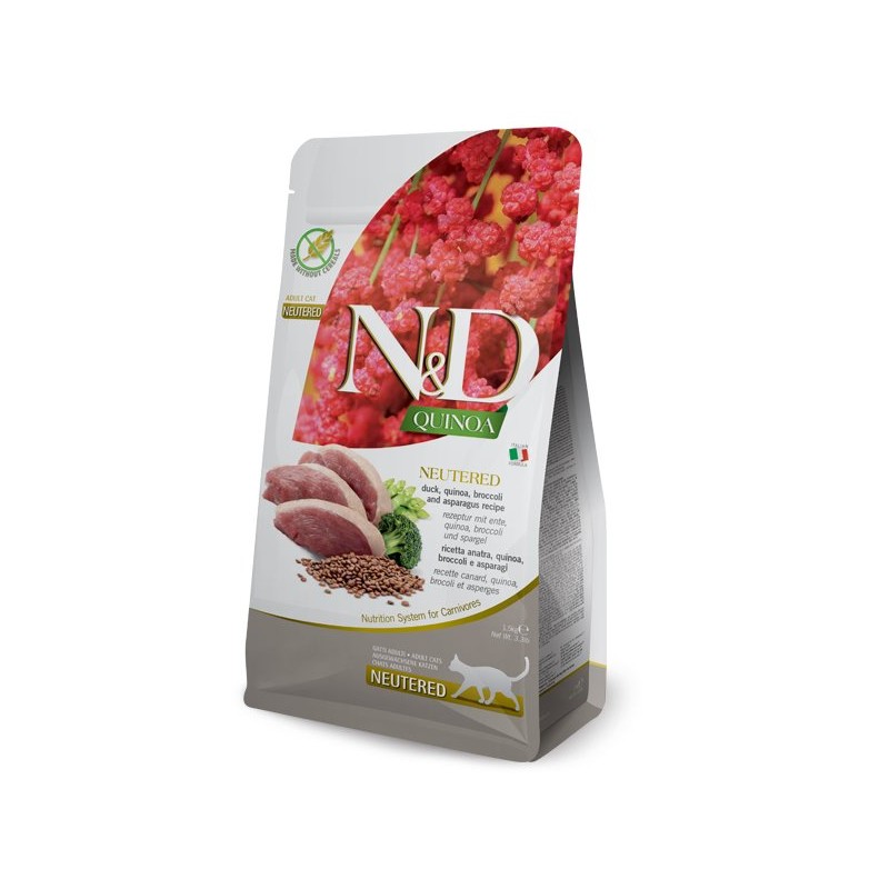 N&D QUINOA CAT NEUTERED PATO 1,5KG