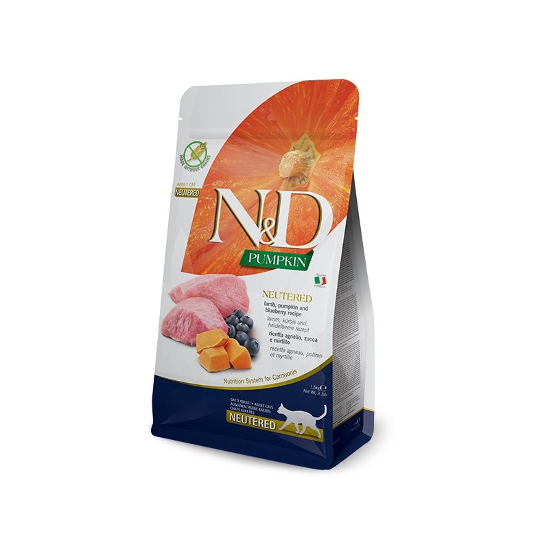 N&D PUMPKIN CAT NEUTERED CORDERO 1,5KG N&D PUMPKIN CAT NEUTERED CORDERO 1,5KG