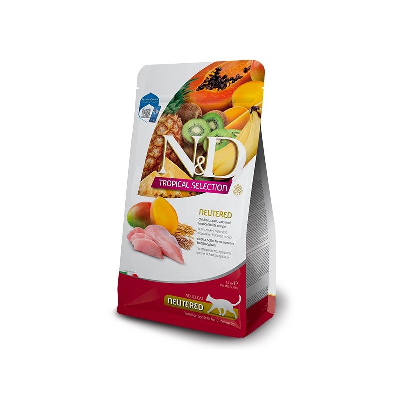 N&D TROPICAL CAT NEUTERED POLLO 1,5KG N&D TROPICAL CAT NEUTERED POLLO 1,5KG