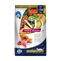 N&D TROPICAL CAT NEUTERED CORDERO 4+1KG