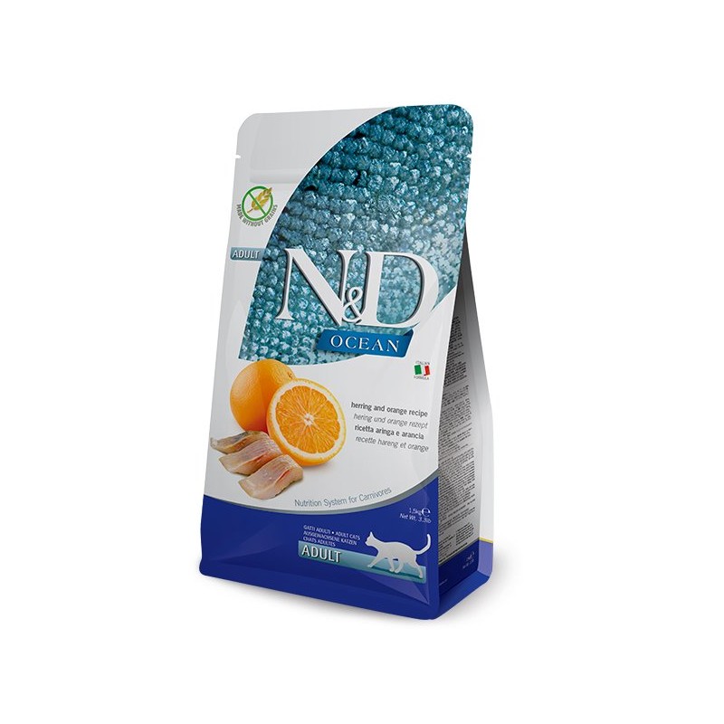 N&D OCEAN CAT ARENQUE,NARANJA 5KG