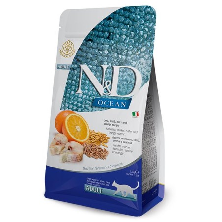 N&D OCEAN CAT BACALAO,ANCESTRAL 1,5KG