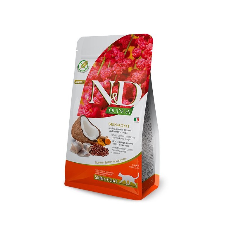 N&D QUINOA CAT SKIN COAT ARENQUE 1,5KG N&D QUINOA CAT SKIN COAT ARENQUE 1,5KG