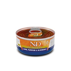 N&D PUMPKIN CAT CORDERO,ARANDANO 24X70G