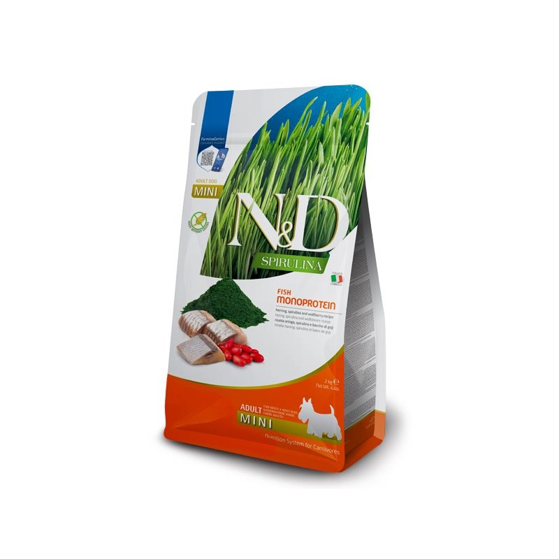 N&D SPIRULINA DOG MINI ARENQUE 2KG N&D SPIRULINA DOG MINI ARENQUE 2KG