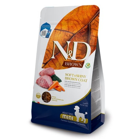 N&D BROWN DOG MINI CORDERO,SPIRULINA 2KG