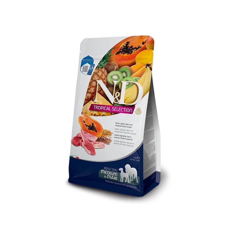 N&D TROPICAL DOG MED/MAX CORDERO 2KG