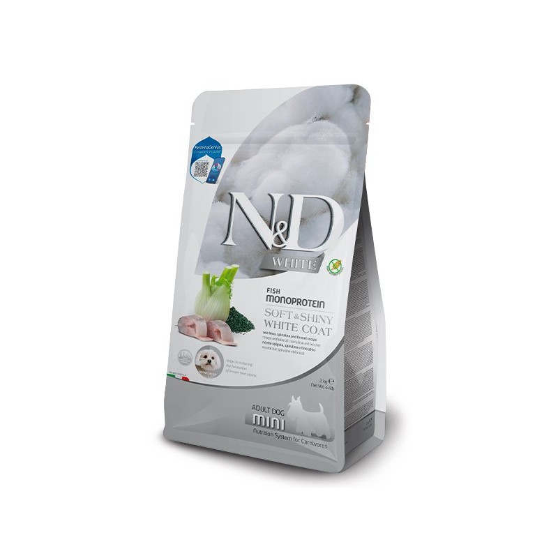 N&D WHITE DOG MINI LUBINA,SPIRULINA 2KG N&D WHITE DOG MINI LUBINA,SPIRULINA 2KG