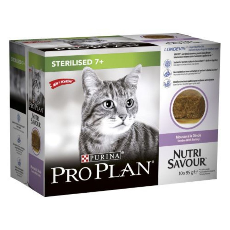 Pro Plan Sterilised pavo +7 10 sobres x85GR Pro Plan Sterilised pavo +7 10 sobres x85GR