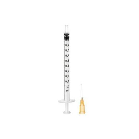 JERINGA TUBERCULINA 1ml- CON AGUJA 25G 100un