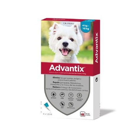 ADVANTIX SOLUCION SPOT-ON PARA PERROS DE MAS DE 4 HASTA 10 kg