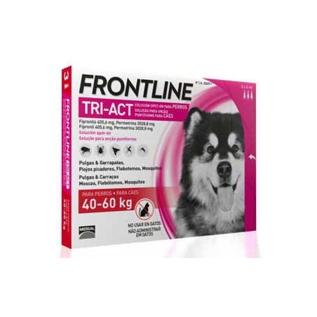 FRONTLINE TRI-ACT SOLUCION SPOT-ON PARA PERROS 40-60 kg (3 pipetas)