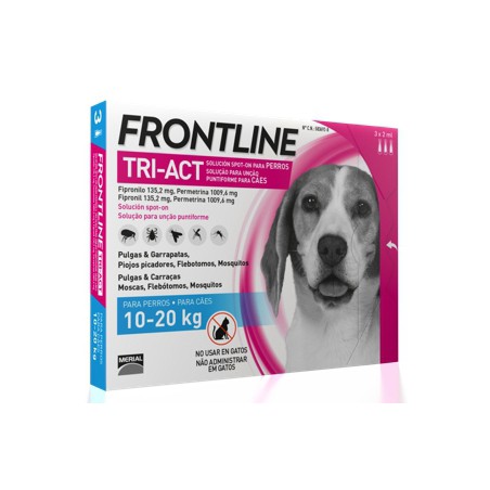 FRONTLINE TRI-ACT SOLUCION SPOT-ON PARA PERROS 10-20 kg (3 pipetas)