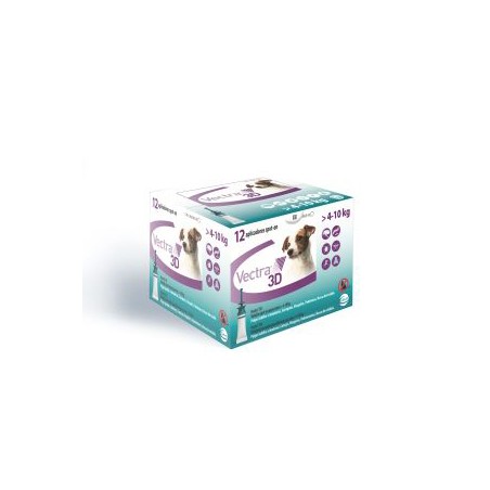 VECTRA 3D SOLUCION SPOT-ON PARA PERROS DE 4 A 10 kg (12 pipetas)