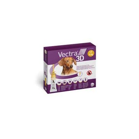 VECTRA 3D SOLUCION SPOT-ON PARA PERROS DE 1,5 A 4 kg (3 pipetas)