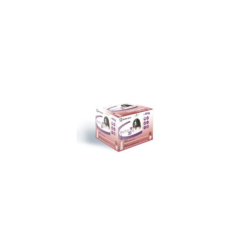 VECTRA 3D SOLUCION SPOT-ON PARA PERROS DE MAS DE 40 kg (12 pipetas)