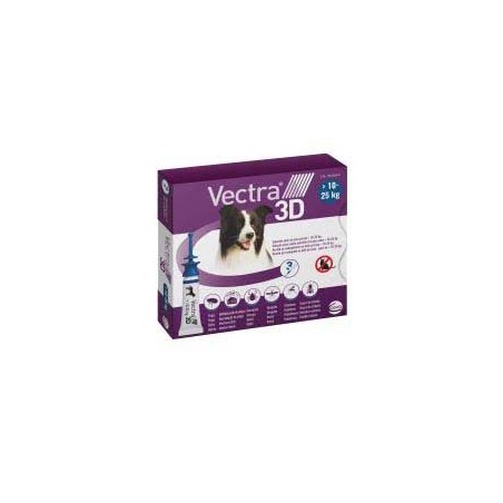 VECTRA 3D SOLUCION SPOT-ON PARA PERROS DE 10 A 25 kg (3 pipetas)