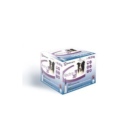 VECTRA 3D SOLUCION SPOT-ON PARA PERROS DE 10 A 25 kg (12 pipetas)